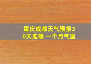 重庆成都天气预报30天准确 一个月气温